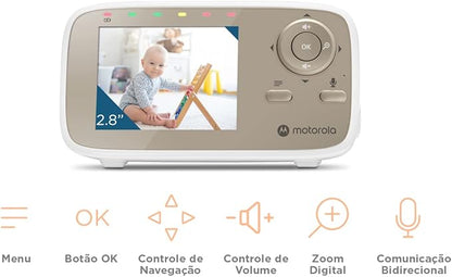 Babá Eletrônica VM483 Tela 2.8 LCD C/Zoom Digital Motorola